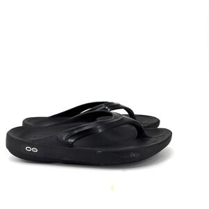 OOFOS Original Recovery Comfort Thong Sandals Women's 10 Black flip flop